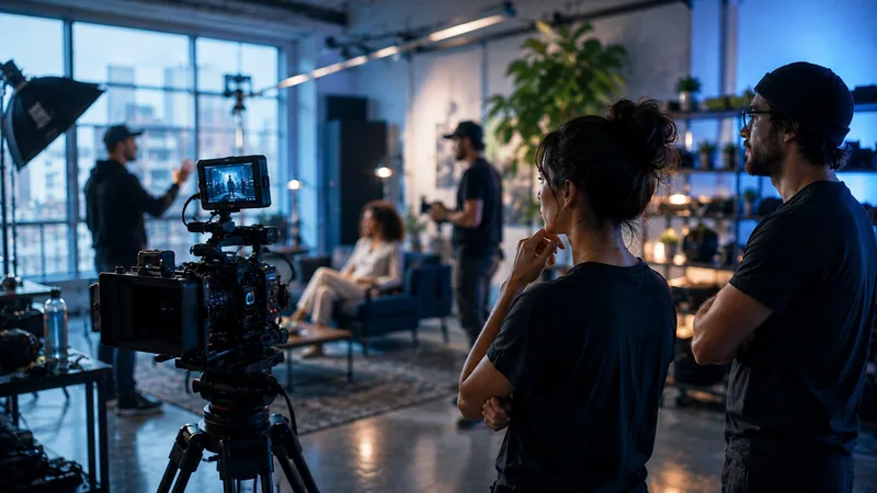 Diamond Studios production crew on set